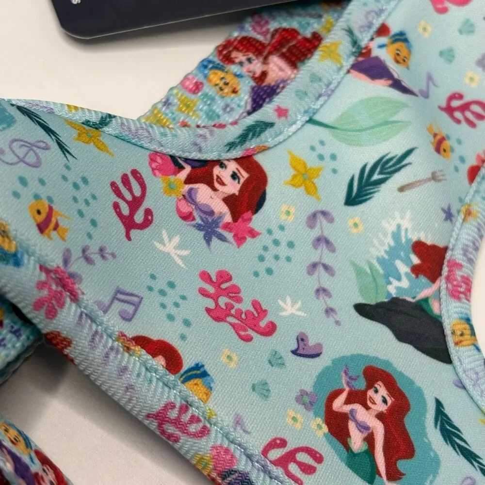 Sassy Woof Little Mermaid Dog Harness Size Large Ariel Flounder Sebastian NWT